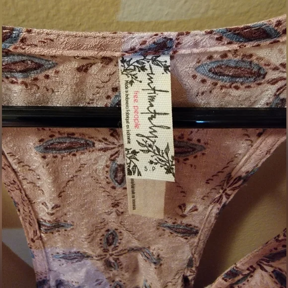 Intimately FREE PEOPLE Racerback Boho Tunic Tank Size S - Picture 4 of 9
